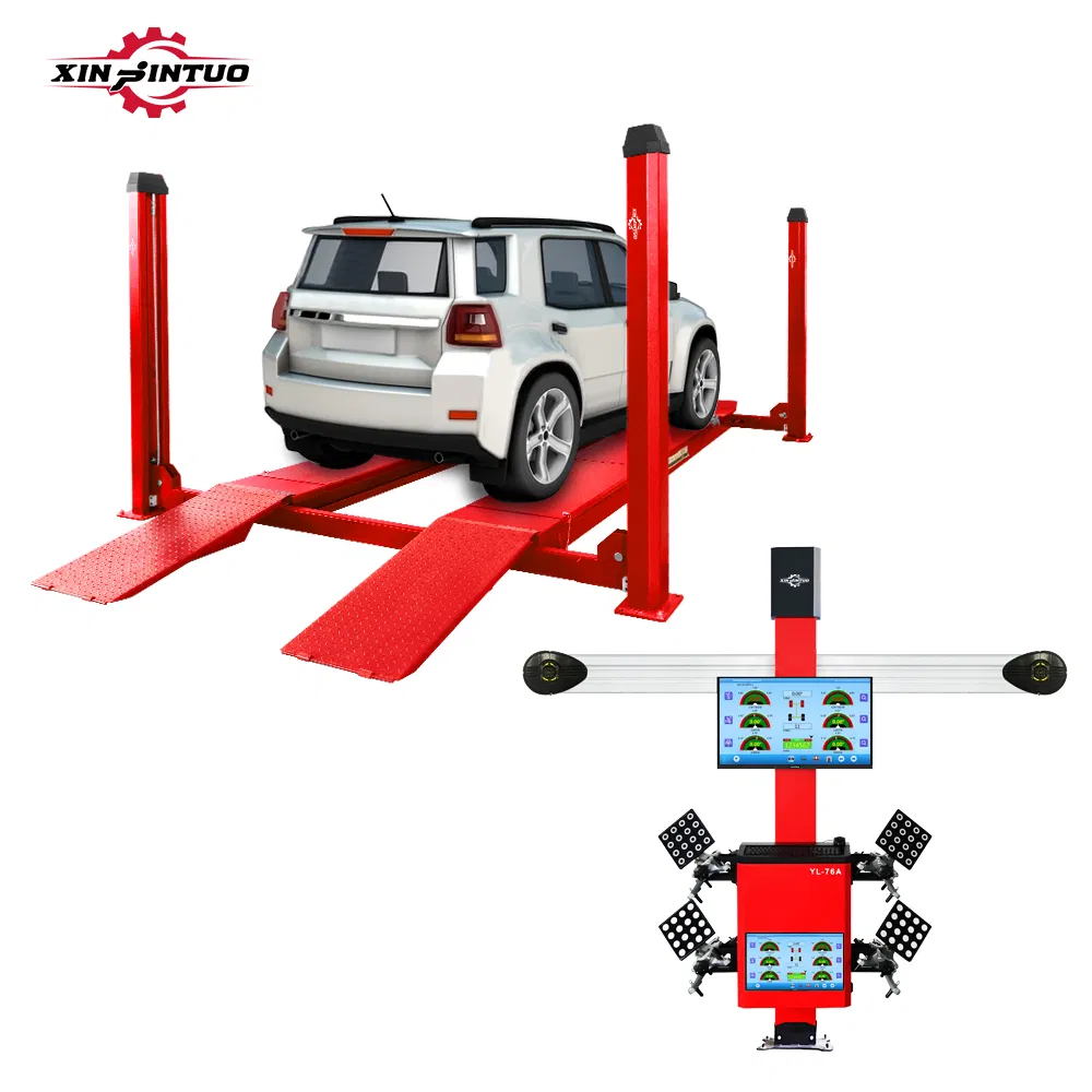 Xinjintuo Factory Custom 3D Wheel Alignment Machine and Four Post Car Lift Wheel Aligner Equipment