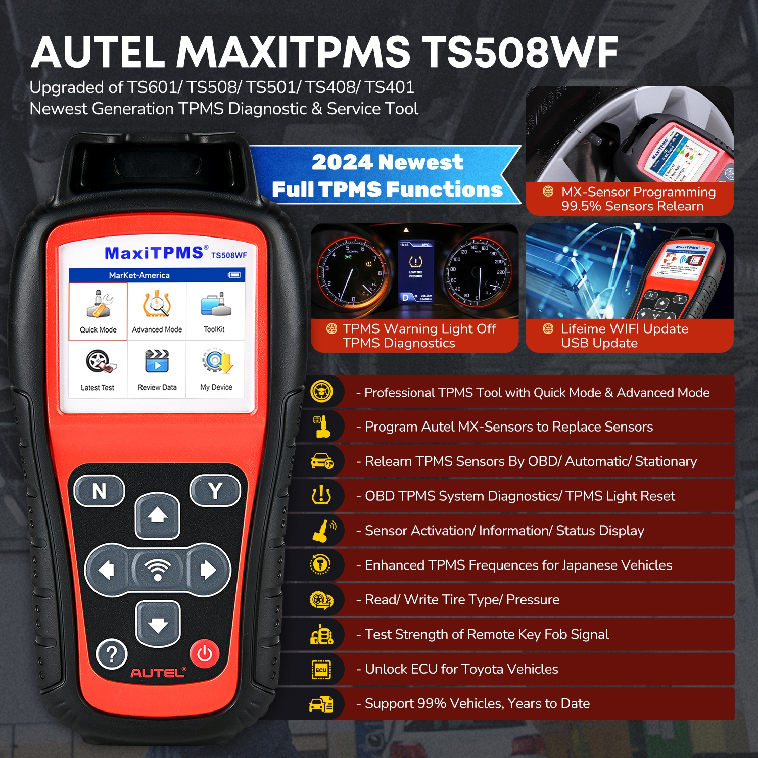 Autel TS508WF Features 1