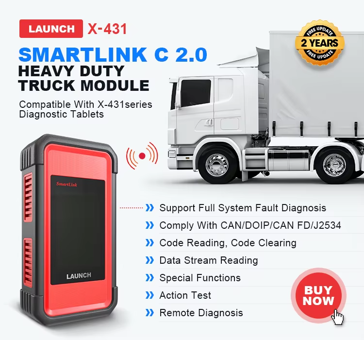 2026 New LAUNCH Supper Remote Diagnosis Smartlink C Advanced Diagnostic Tool Full System for Scania Iveco Ford Isuzu Tata Truck