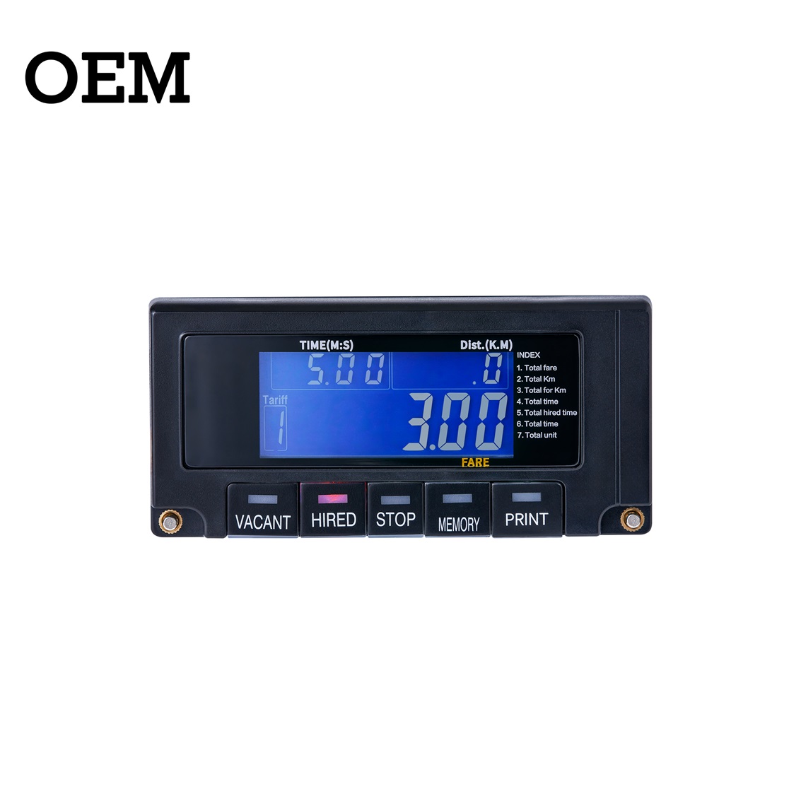 Versatile 12V LED LCD Electronic Multifunction Speedometer Taxi Meter Display RS232 Interface DG V7-23 Universal Fitment 1 Year