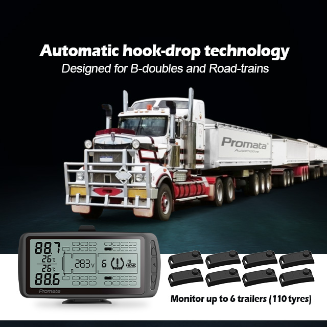 Truck Fleet TPMS System with GPS Tracker Digital External Sensor for up to 110 Wheels Tire Pressure Monitor