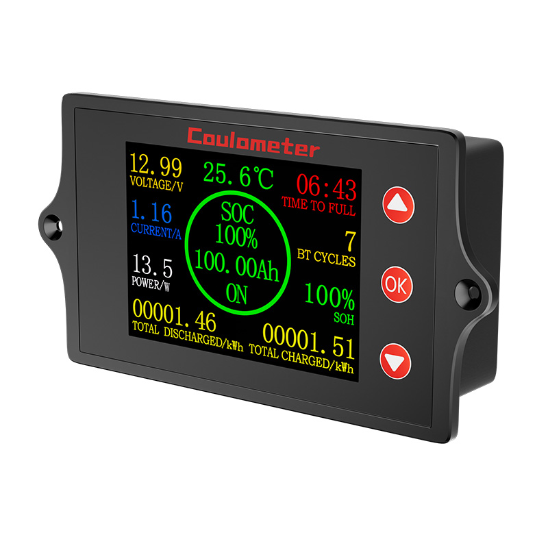 Peacefair PZEM-041 Waterproof Coulomb Counter Meter 8-100V Battery Tester Analyzer for Charging Discharging Buzzer Battery Packs