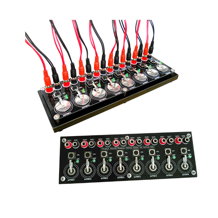 Lab 8 Channels Coin Cell Battery Cycler Testing Clamp Board For Battery Analyzing