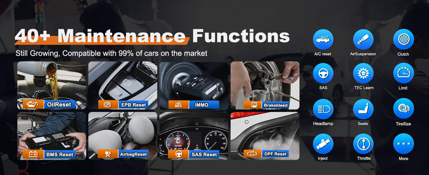 40+ Special maintenance functions list