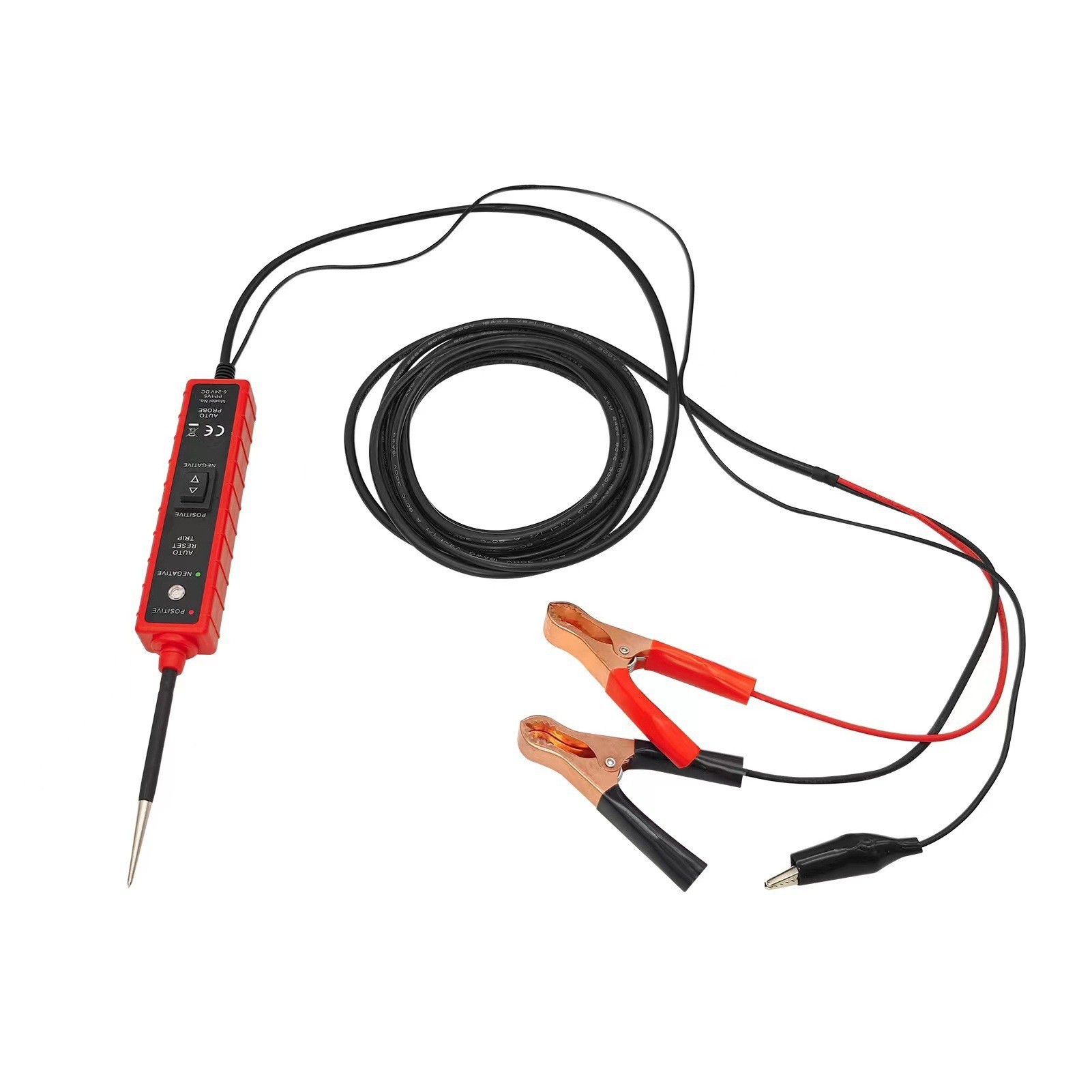 EM285 Automotive Electrical System Circuit Tester 6-24V DC Multi-Function Drive Test Pen OLIVER Car Fitment Red &amp; Black