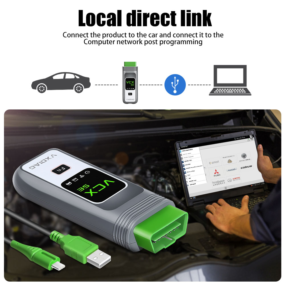VXDIAG VCX SE for BENZ DoIP Hardware Support Offline Coding/ Remote Diagnosis Benz with Free DONET Authorization