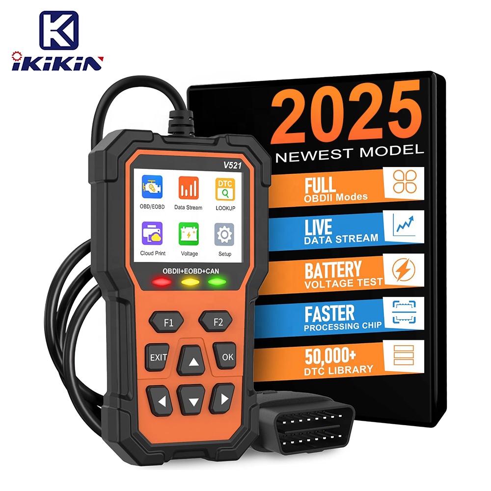 OBD2 Code Reader Scanner 12V Universal Car Engine Analyzer Diagnostic Scan Tools with 1 Year Warranty V521 Version