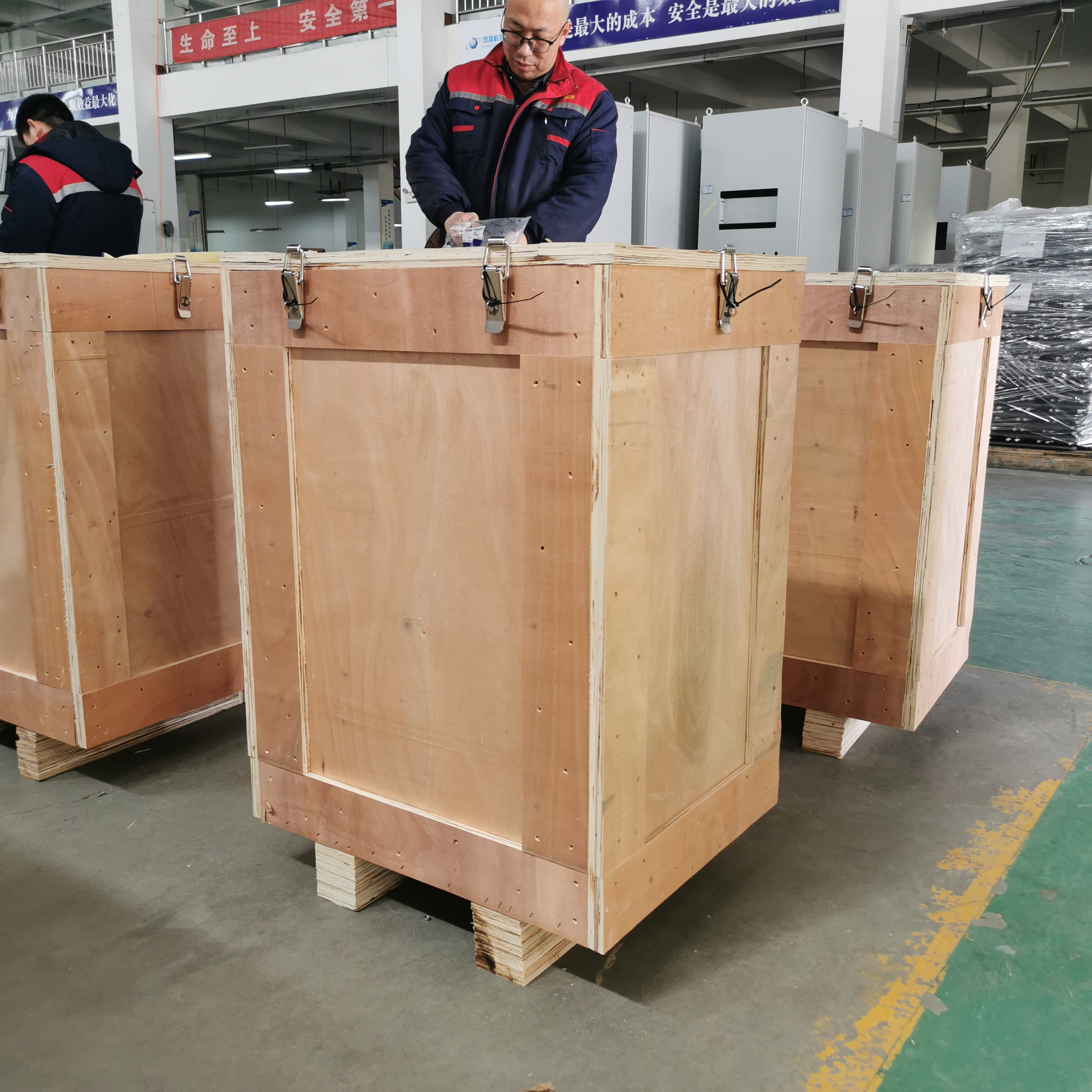Load bank units ready for shipment