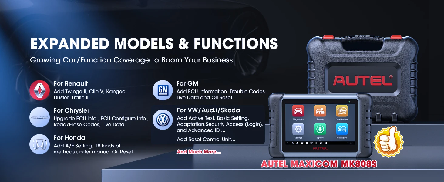 Full OBD2 Diagnostics display