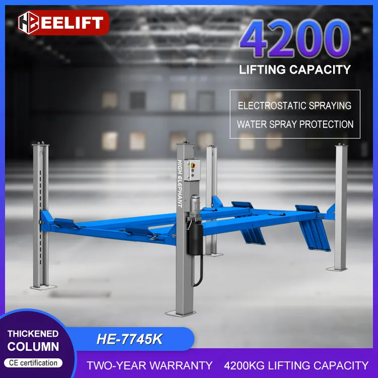 Vehicle Equipment Full Set 4 Post Car Lift Vehicle Repair Equipment