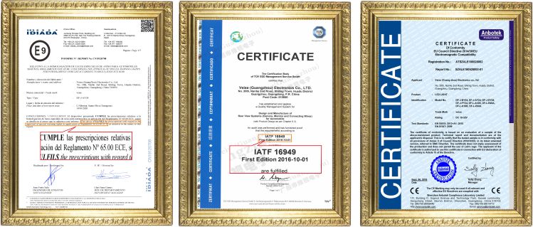 Product quality certifications