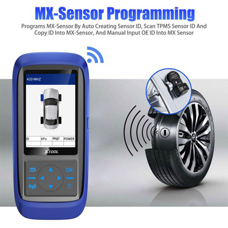 XTOOL TP150 Tire Pressure Monitoring System OBD2 TPMS Diagnostic Scanner Tool TPMS Program with 315&amp;433 MHZ Sensor
