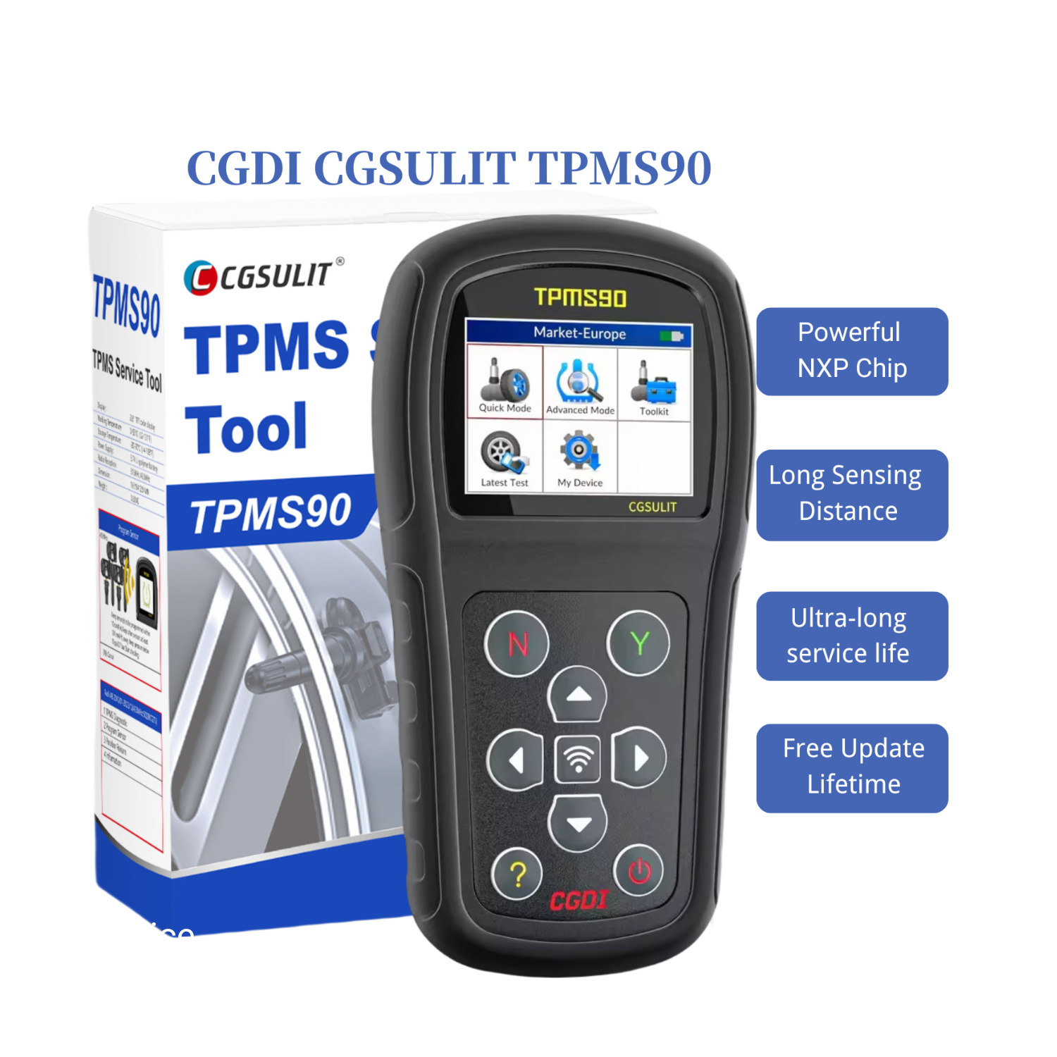 CGDI CGSULIT TPMS90 TPMS 90 Universal Diagnostic Relearn Car TPMS Programming Tool Support Diagnose the Vehicle TPMS System