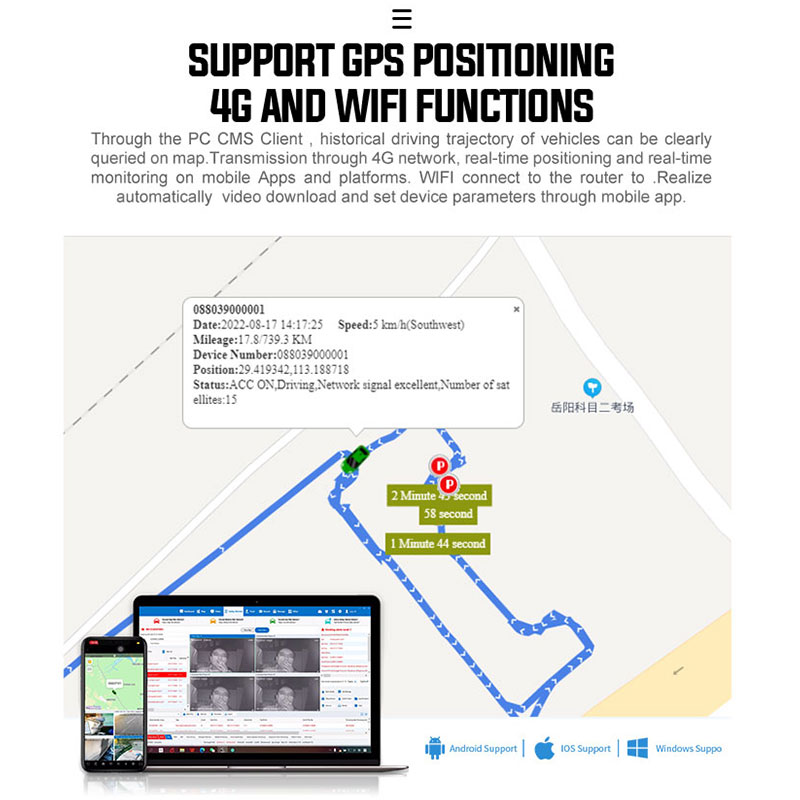 1080p Camera AI Mobile Dvr 4ch Kit Car Bus CCTV 4g Gps Mobile Dvr ADAS DMS GPS BD GLONASS Vehicle Blackbox Dvr Night Vision MDVR