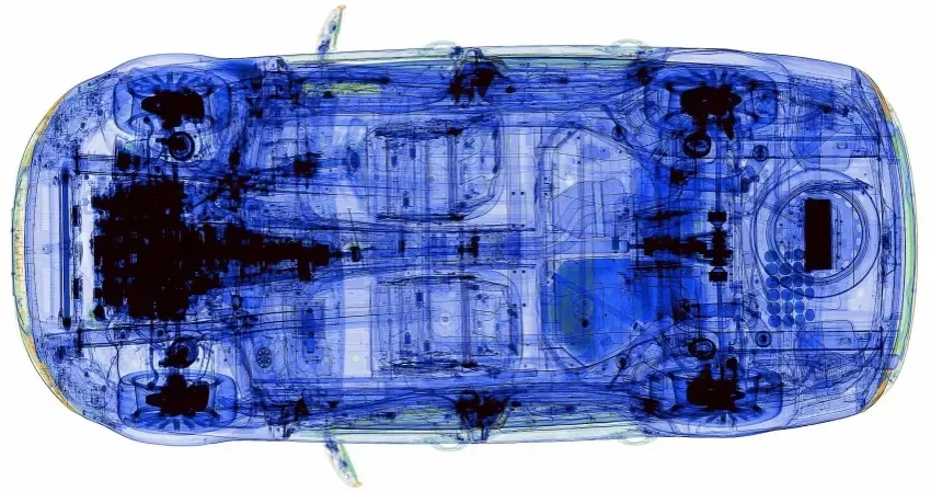 BGV3000 X-ray Small Vehicle Inspection System - Internal Imaging Example