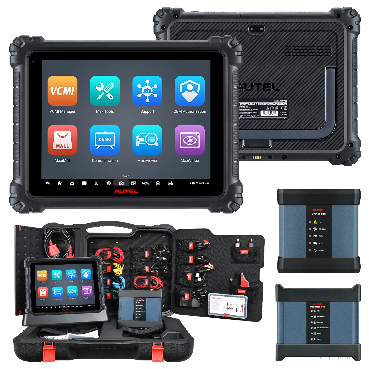 MaxiSys Ultra EV Scanner 5in1 VCMI for Electric New Energy Vehicles + EVdiag Kit Battery Pac ECU Coding EV Diagnostic Tool