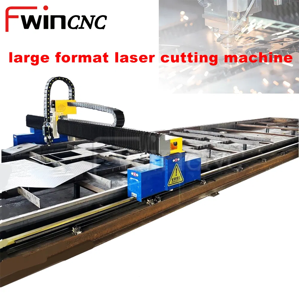 Fwincnc Fiber Laser Cutting Machine 6000 Watt Stainless Steel Metal Plates 20000W Sheet Cutter 12m Gantry