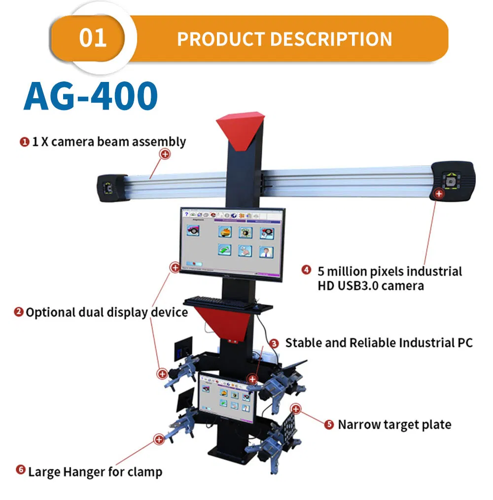 Garage Equipments Automatic Lifting 3D Wheel Alignment Machine