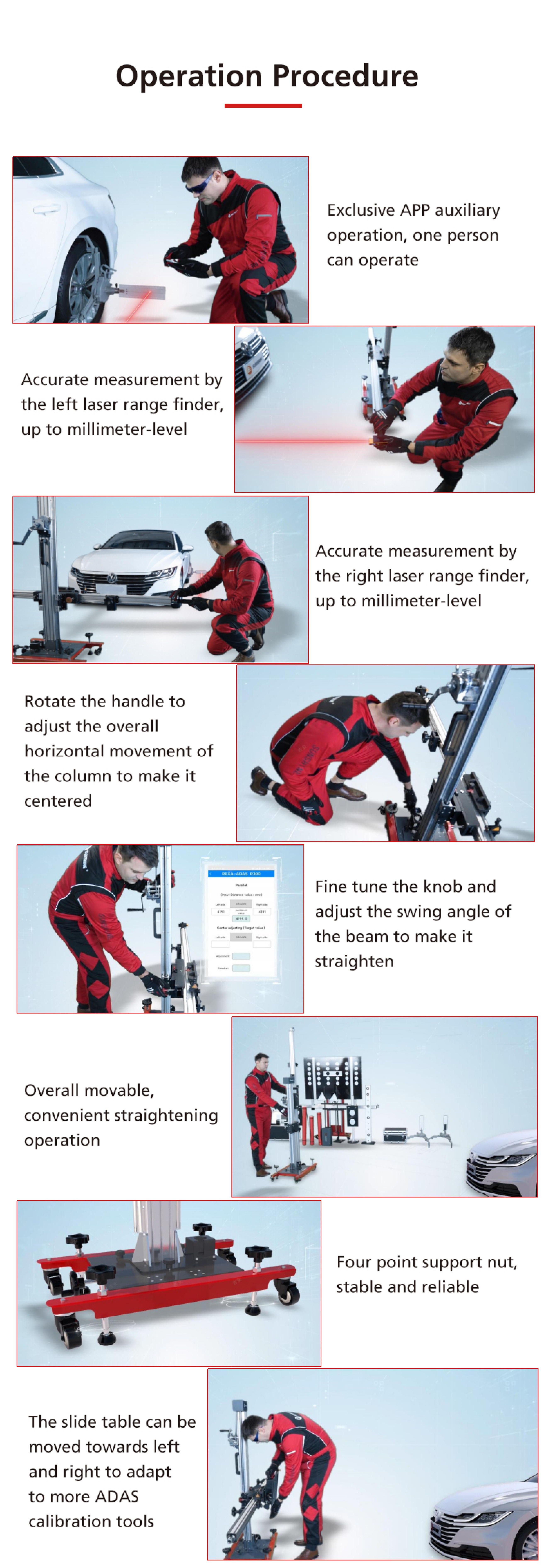 ADAS calibration system R300 Centering Operation