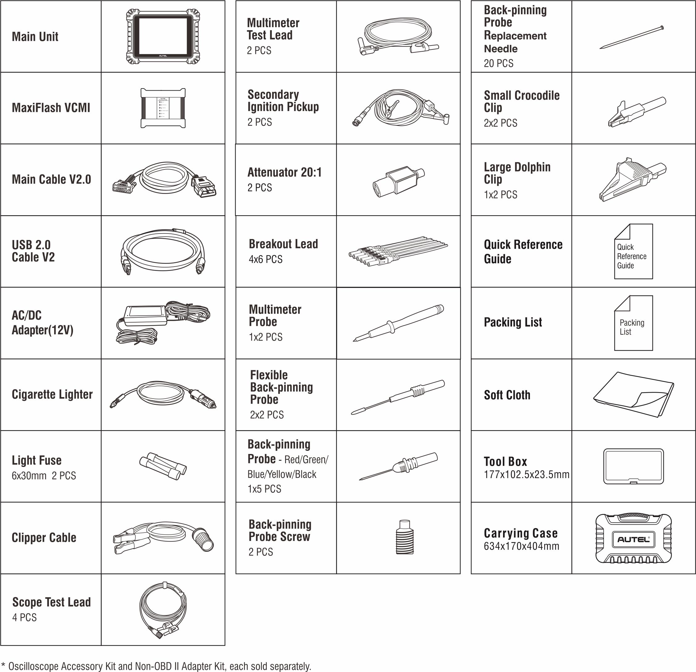 Autel MaxiSys MS919 Accessories