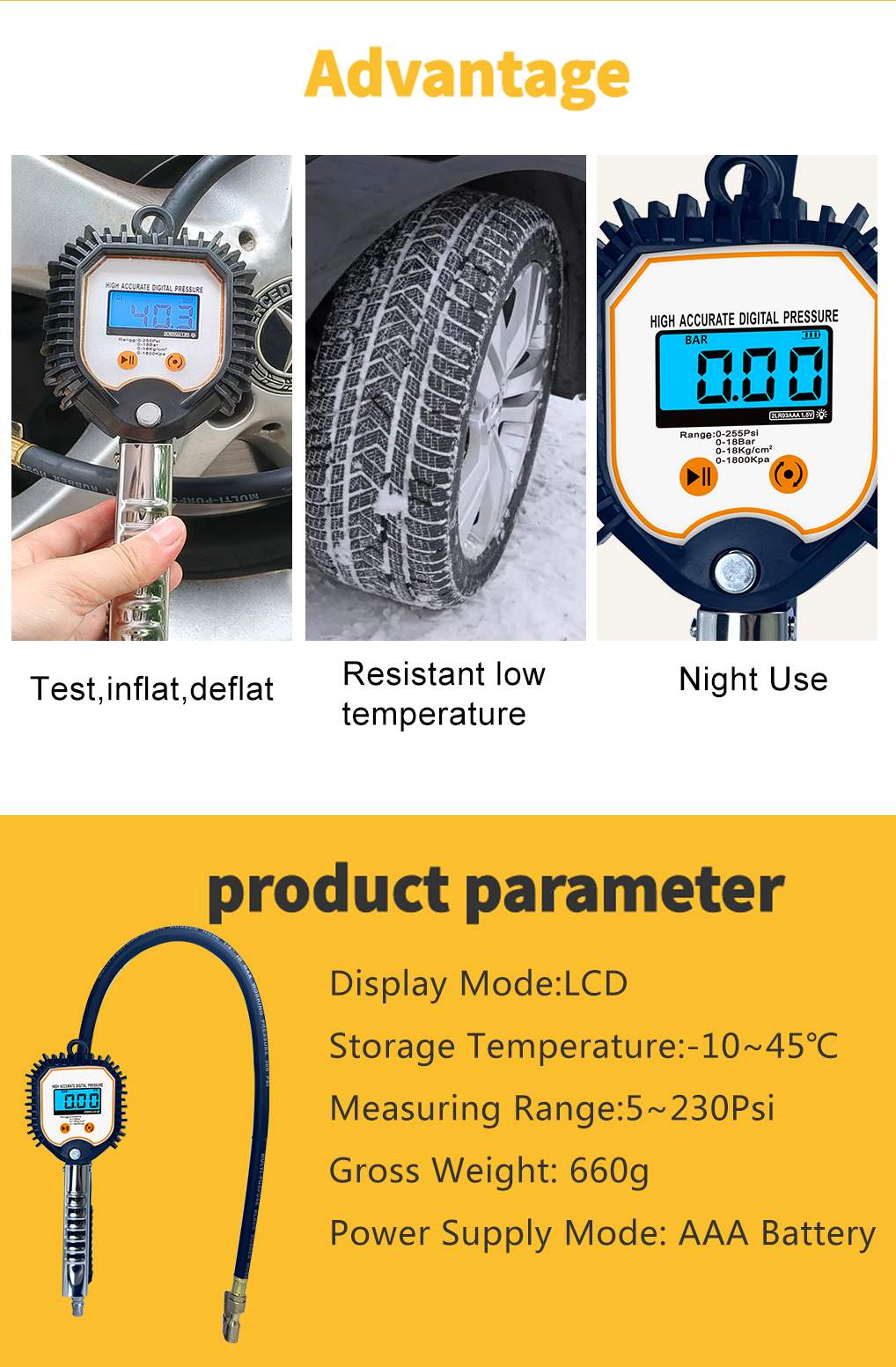 Tire Digital Pressure Gauge Component 3