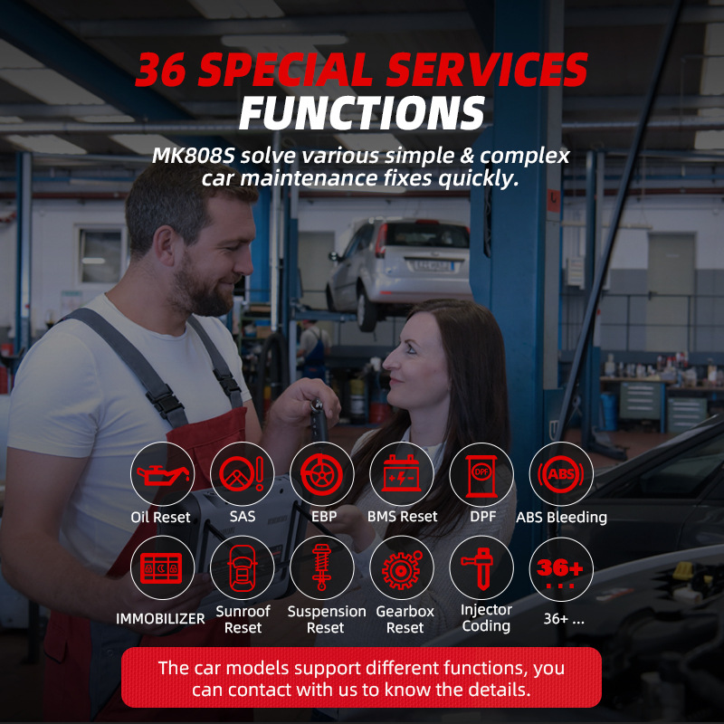 Autel Scanner Maxicom Mk808S Full System Detector Car Fault Diagnosis Instrument Engine Analyzer