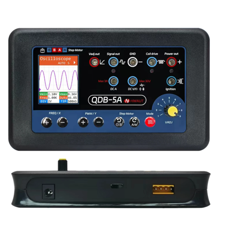 QDB-5A Car Sensor Tester Oscilloscope PWM Drive Multimeter Ignition Injector Simulator Step Motor Driver Diagnostic Tool