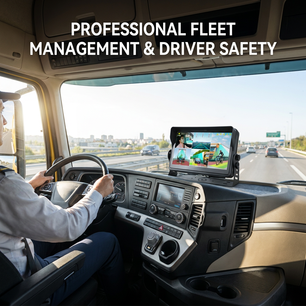 10.1" 5CH 1080P AI ADAS DMS Intelligent Fleet Management System 4G GPS WIFI Vehicle MDVR for Truck Bus Mining Heavy Machinery