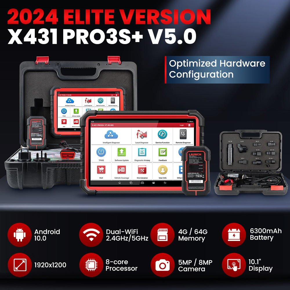 X431 V PLUS 5.0 12-24V 2-Year Warranty Engine Analyzer OBD2 Auto Diagnostic Tool Full-System Diagnosis All Cars Android