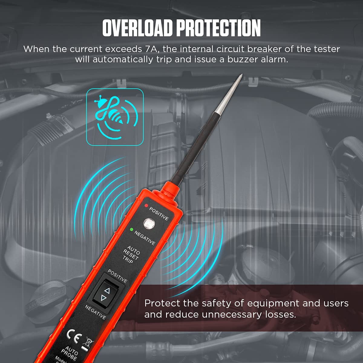 Range DC 6V~DC 24V Automotive Car Auto Voltage Tester Pen Electrical Circuit Breaker Finder with 4.8m/16ft Test Leads