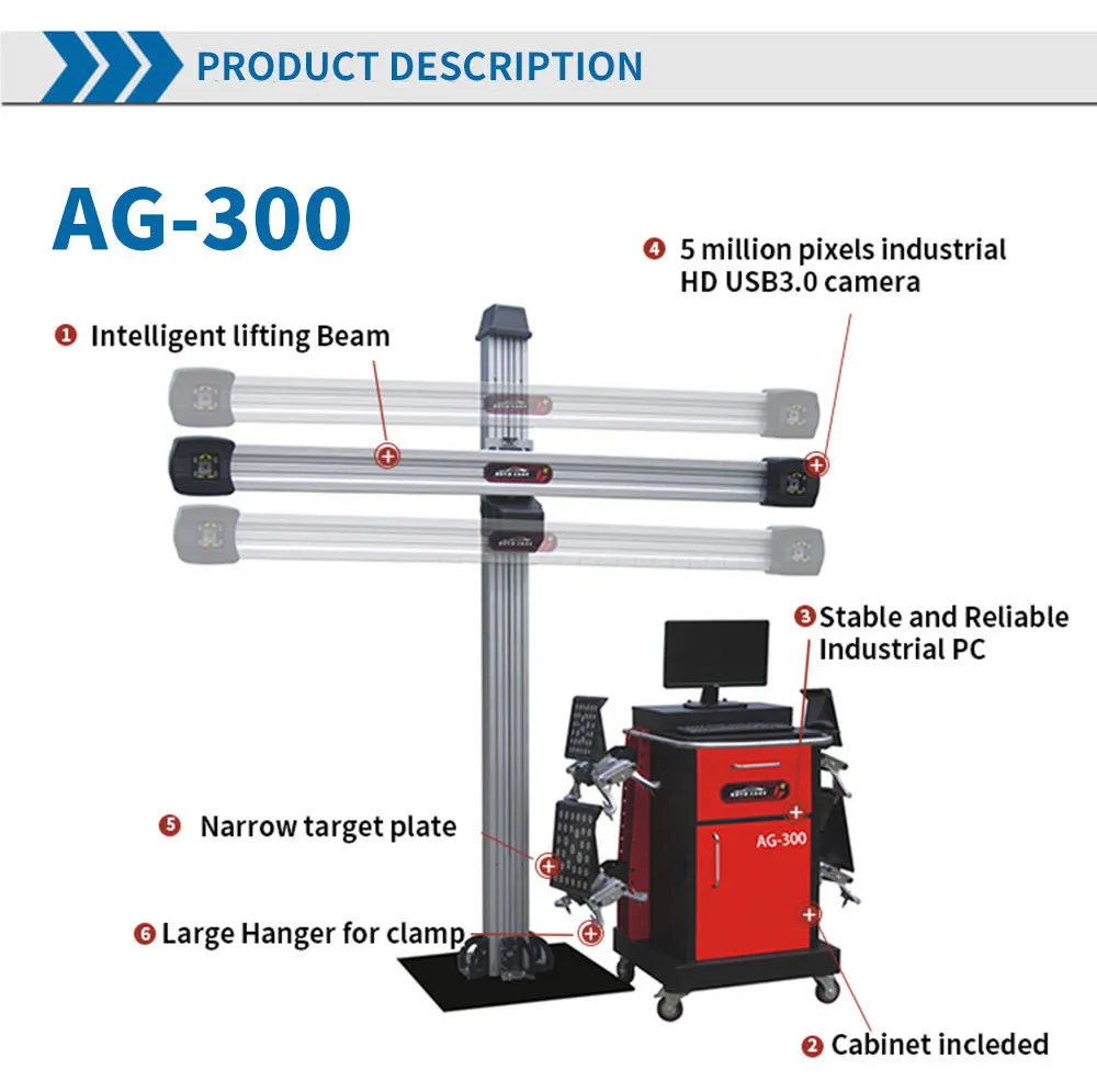 Factory Price Portable Mobile Automatic 3D Camera Digital Wheel Alignment Machine Equipment