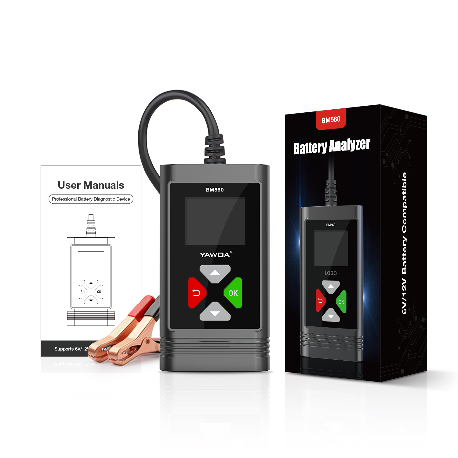 Wholesale BM560 Universal Fit Car Battery Tester 12V 6V 24V Analyzer Cranking Test Reverse Protection Charge Check