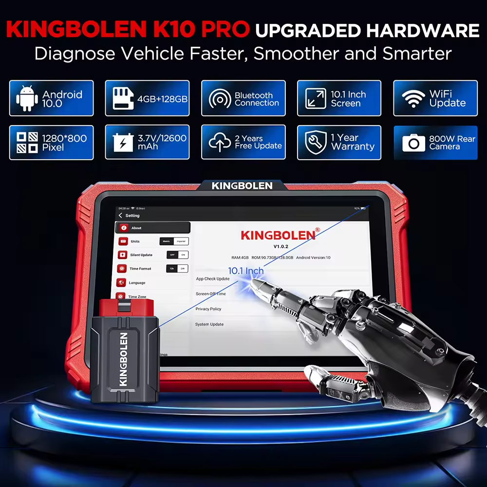 KINGBOLEN K10 PRO Automotive Diagnostic Master 34 Car Universal CANFD DOIP ECU Programming Multi Function All in One Tester