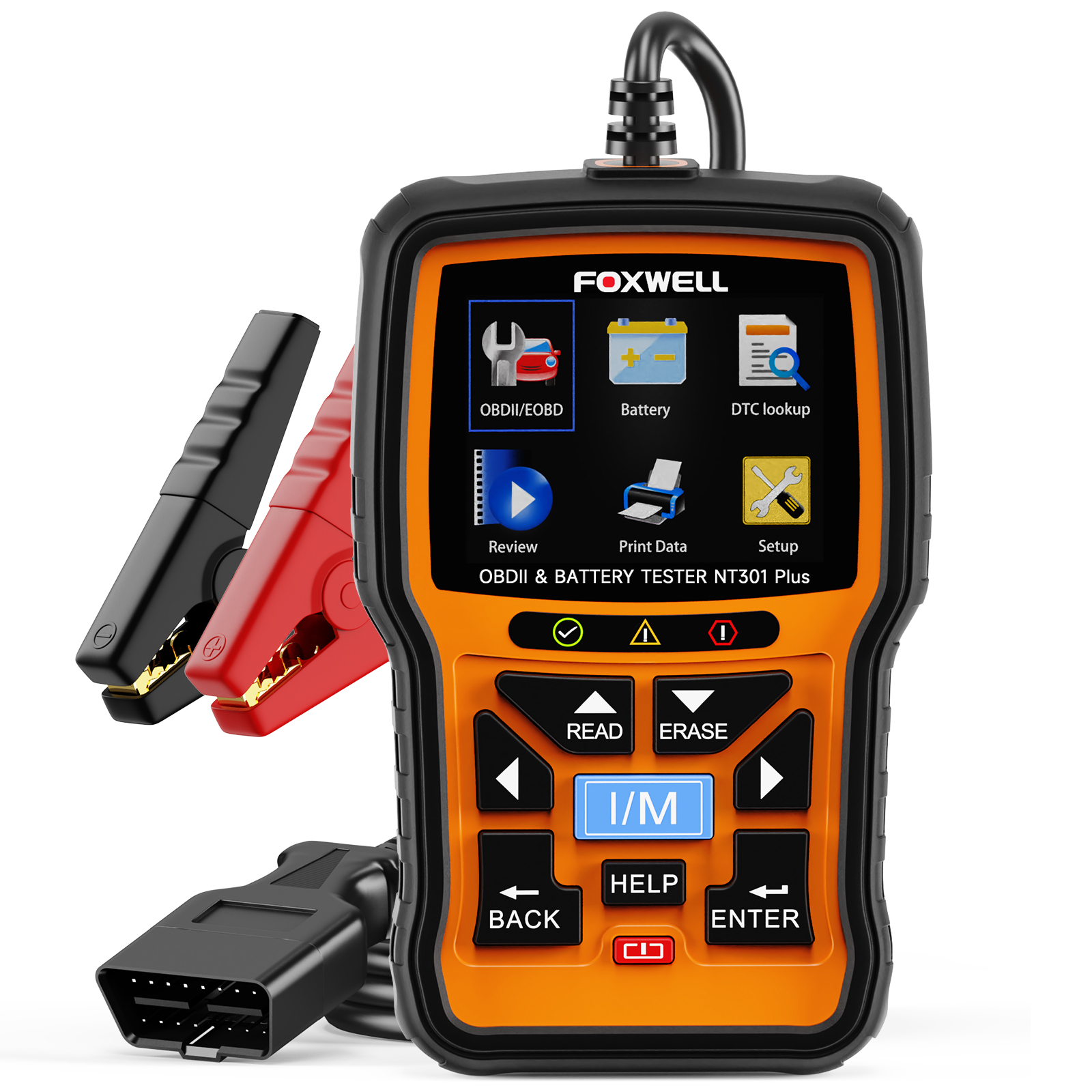 2025 Foxwell NT301 Plus 2-in-1 OBD 2 Scanner Grade a Engine Code Reader and Car Battery Tester 2 Year Warranty Diagnostic Tool