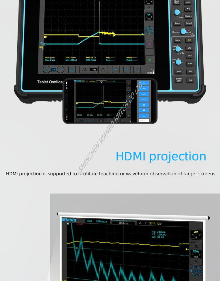 Micsig SATO1004 Automotive Repair Oscilloscope With Touchscreen