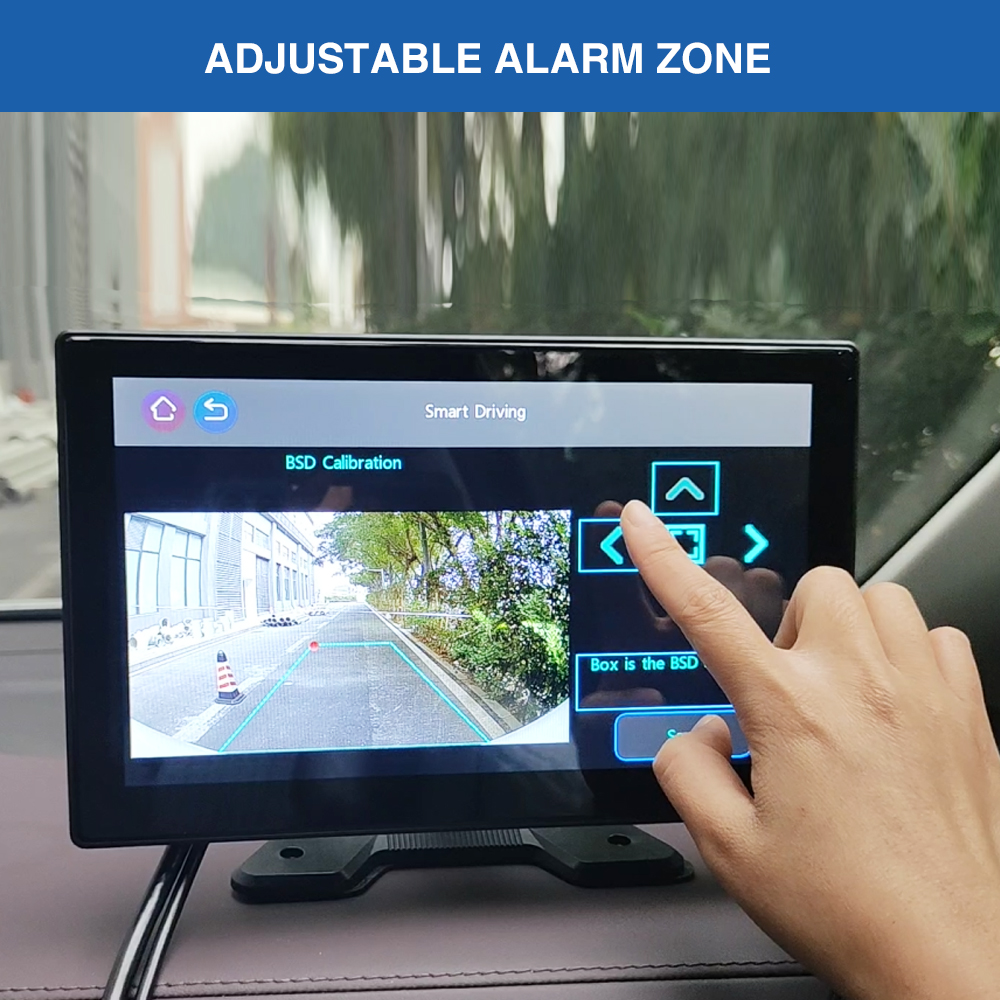 PJAUTO 4G AI BSD All-in-one Blind Spot Detection Camera Monitor System With GPS for Truck Bus RV Trailer Fleet Management