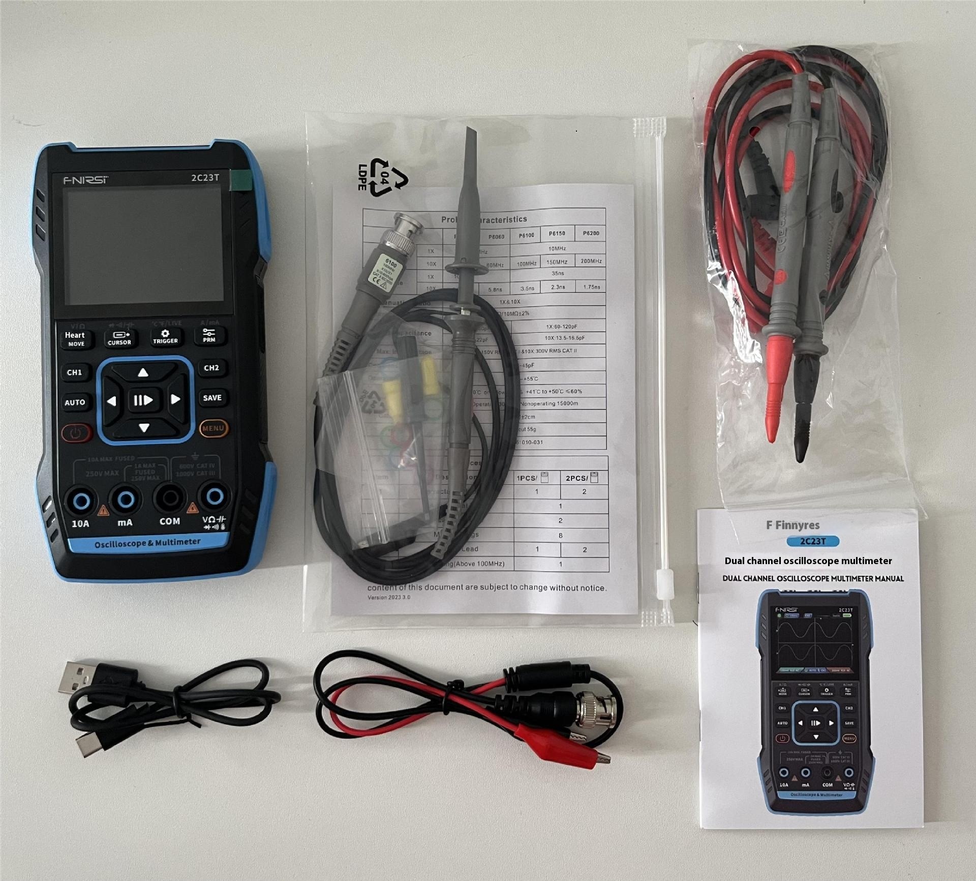 Portable Dual Channel Three-in-One Handheld Digital Oscilloscope for Auto Repair Small and Easy to Use