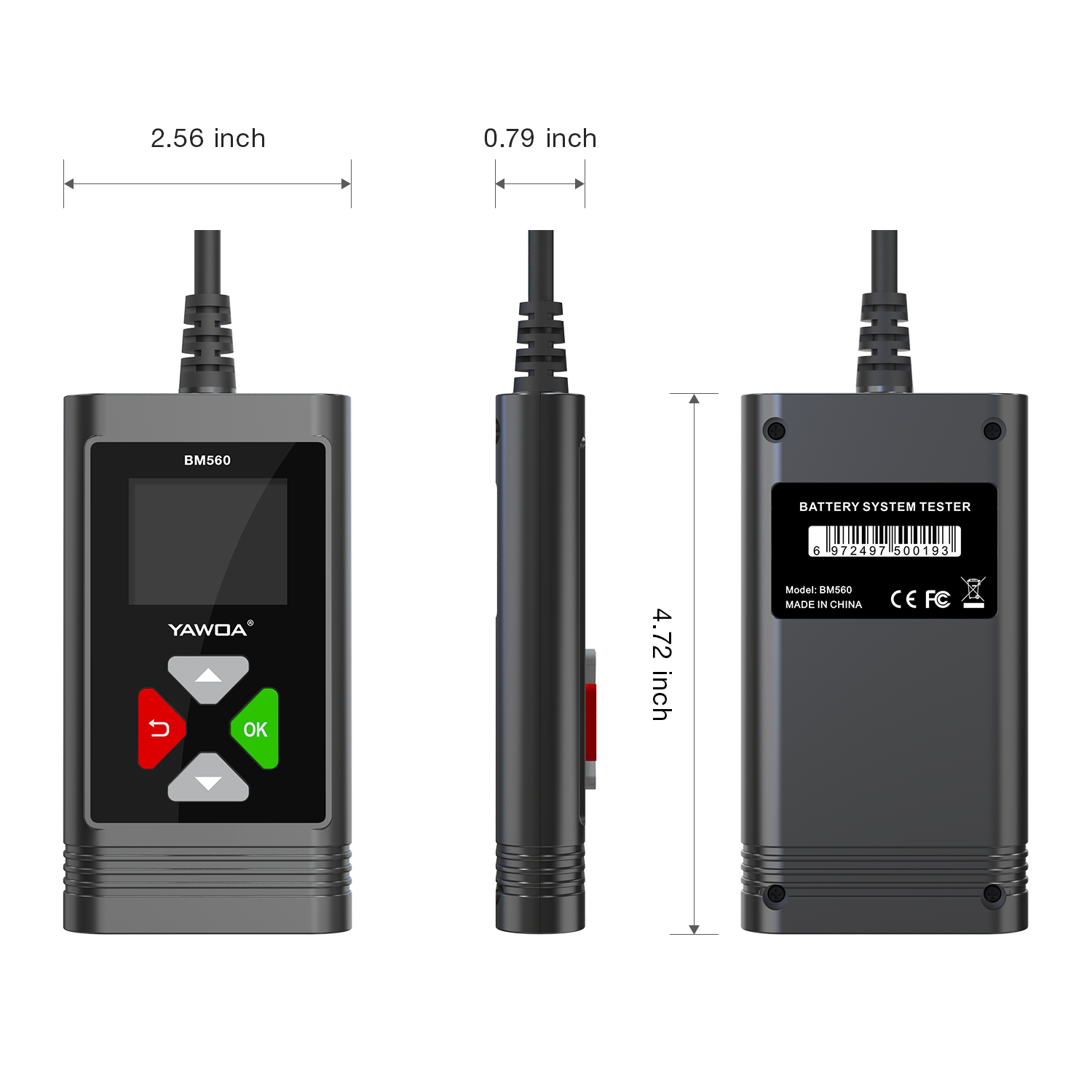 Wholesale BM560 Universal Fit Car Battery Tester 12V 6V 24V Analyzer Cranking Test Reverse Protection Charge Check