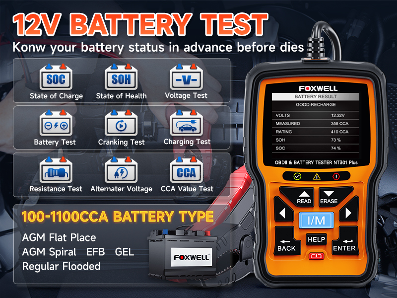 12V Battery Tester Function
