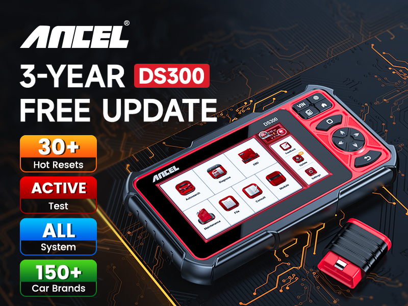 2026 Ancel DS300 Professional All-System Car Scanner Universal Engine Analyzer with ECU Coding and Active Test Features