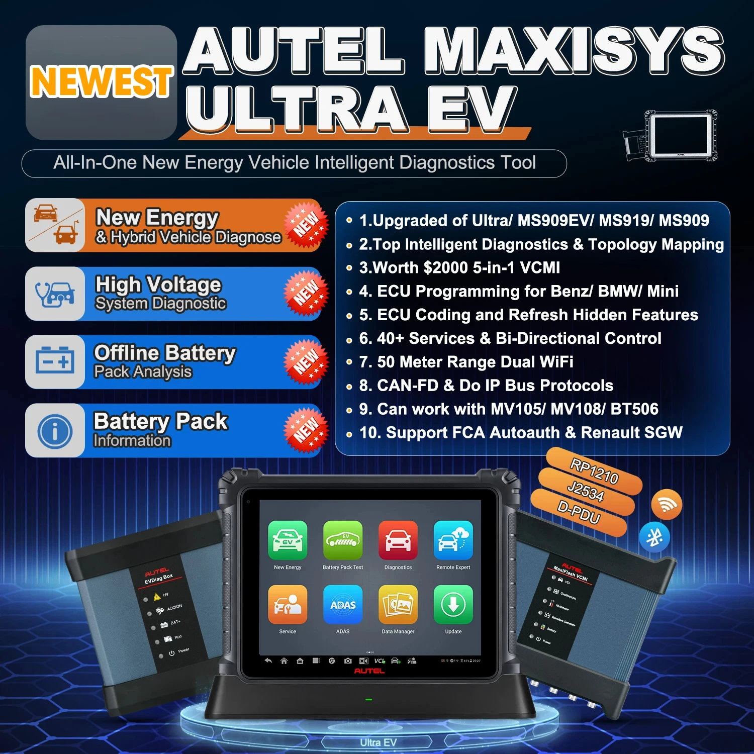 Autel MaxiSys Ultra EV Interface