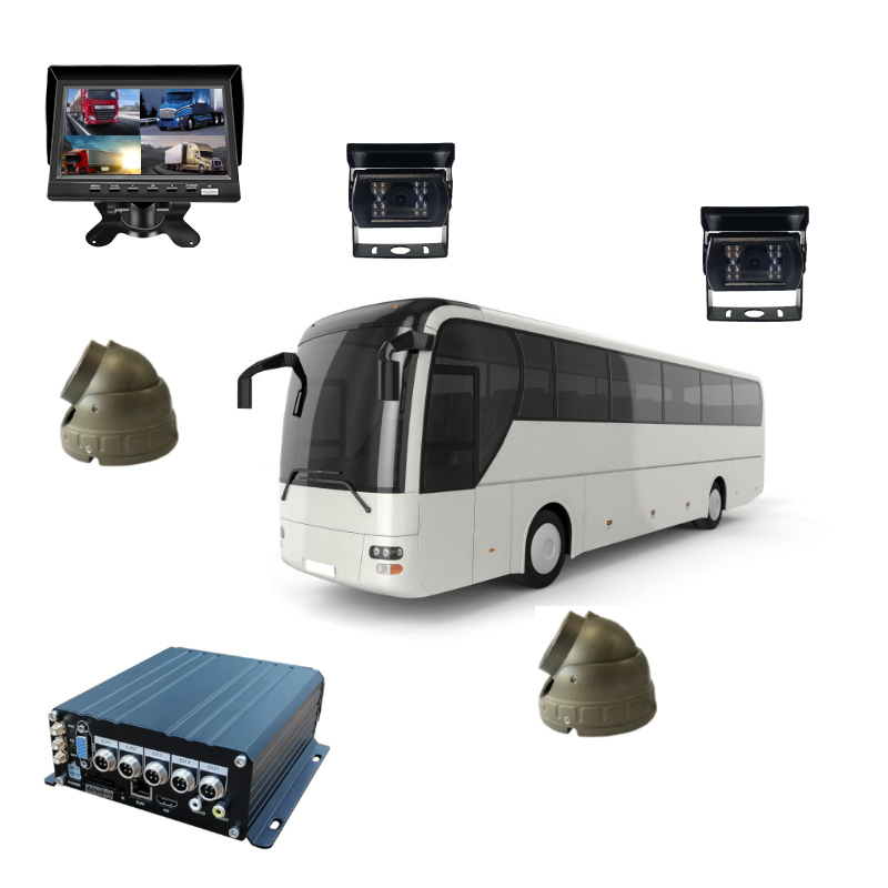 SeemeTech 4 Channel 4G GPS WIFI Video Recorder ADAS DMS BSD Truck Bus Fleet Monitoring System Mobile DVR Kit 1 Year Warranty