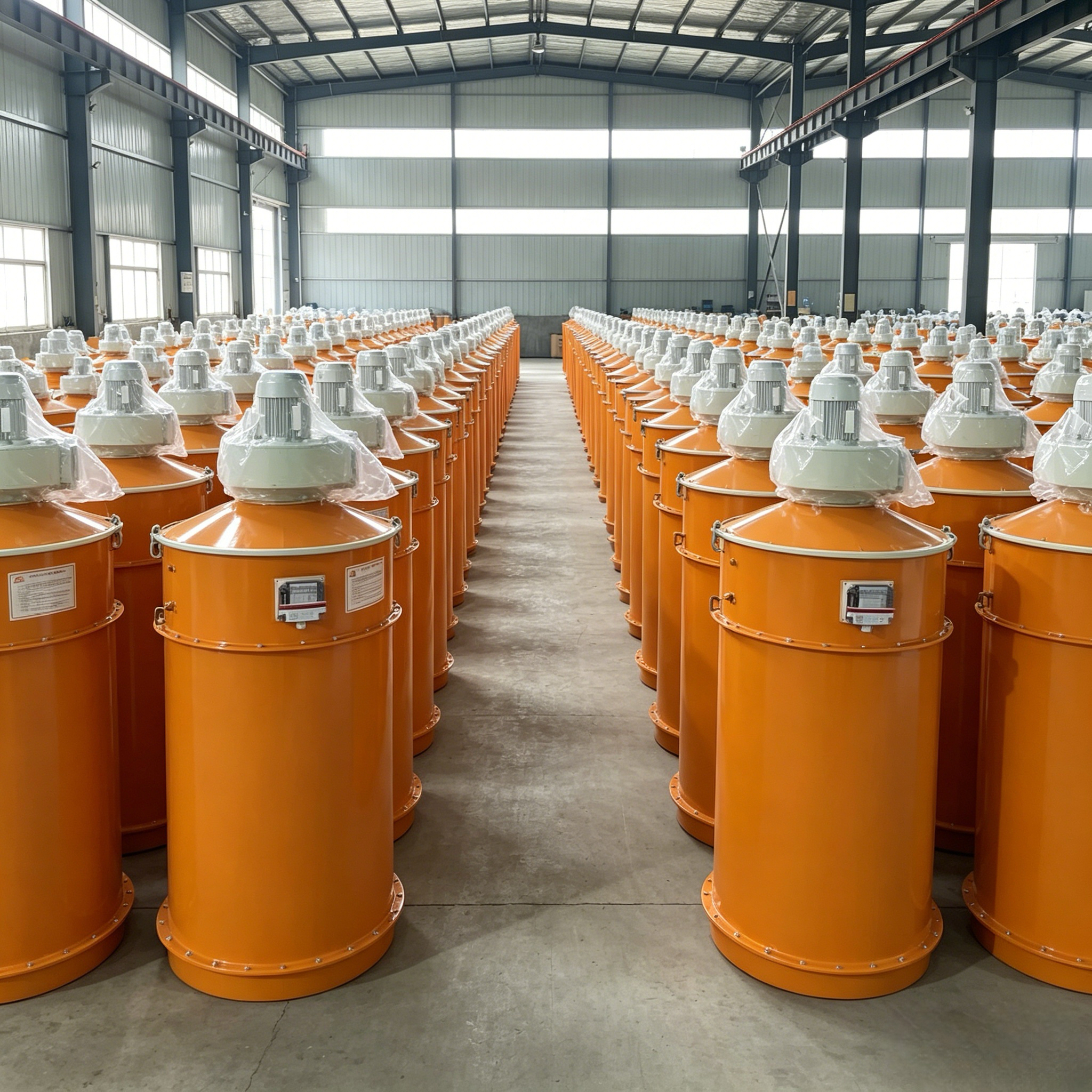 New Hua Hang Industrial Stainless Steel Silo Top Dust Collector Dry Cement Mixing Pipelines Pulse Jet Cleaning System 99.97%