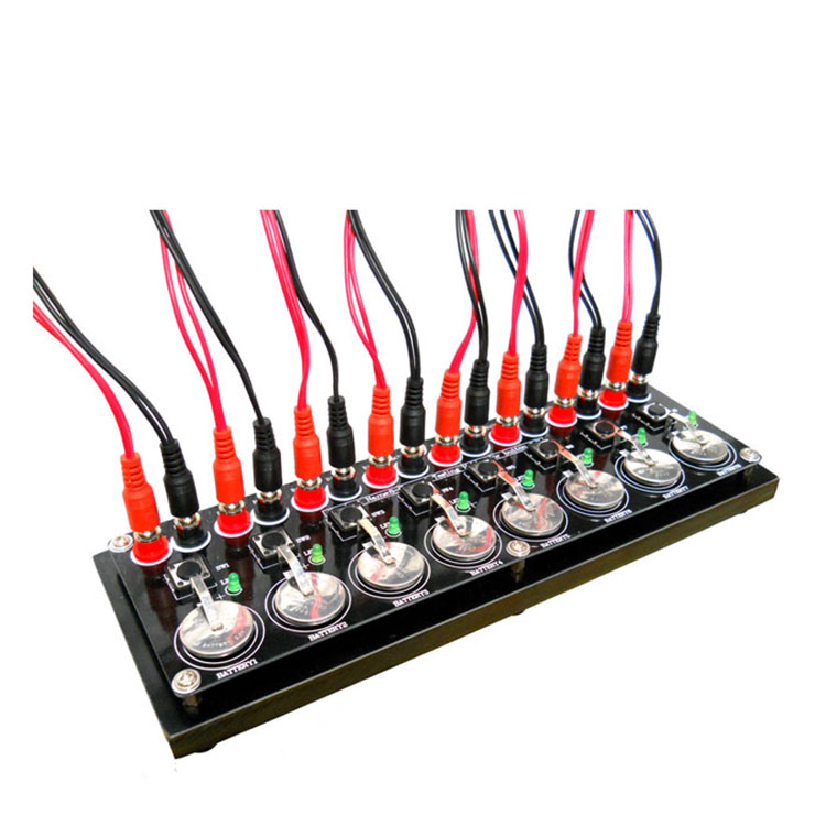 Lab 8 Channels Coin Cell Battery Cycler Testing Clamp Board For Battery Analyzing