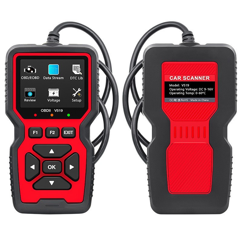 V519 OBD2 Scan Universal Car Diagnostic Instrument Code Reader Battery Detection Full System Auto Engine Fault Diagnosis Tool