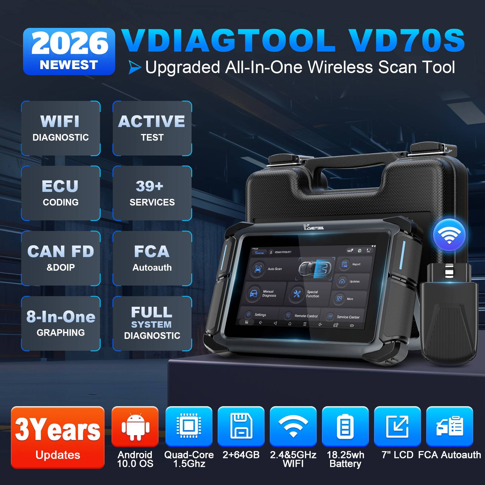 VDIAGTOOL VD70S Diagnostic Scanner