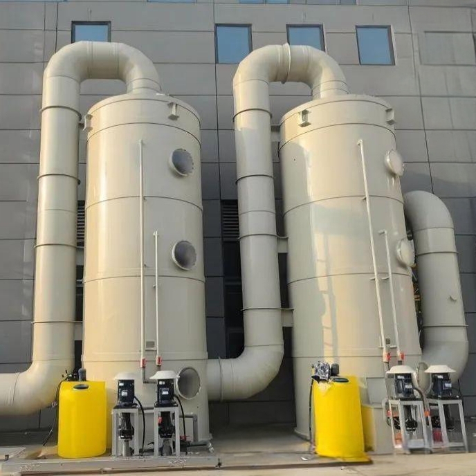 Exhaust Purification Gas Air Tower PP Chemical Absorption Lreatmento Scrubber Desulfurization Waste Biogas Equipment Wet