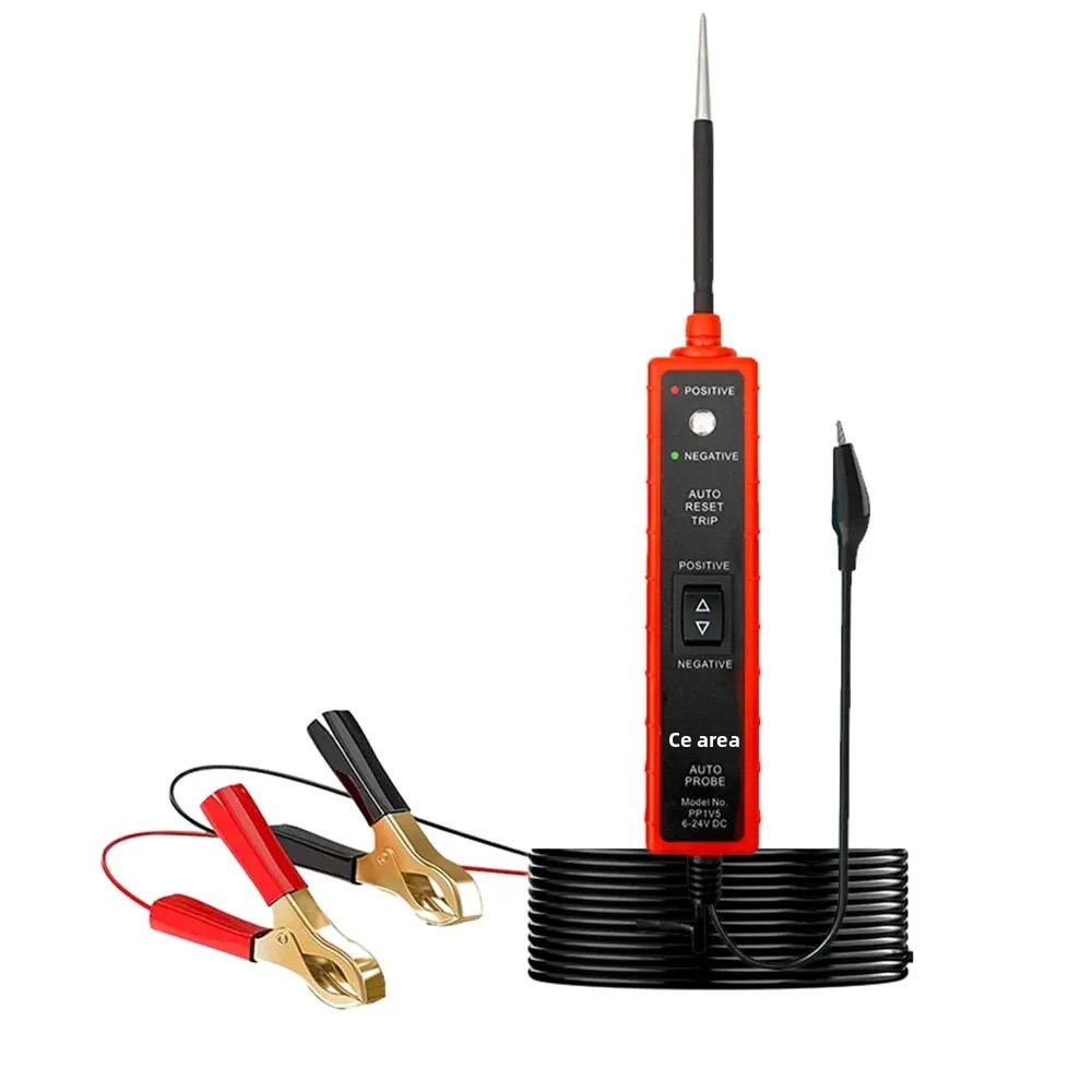 EM285 Automotive Electrical System Circuit Tester 6-24V DC Multi-Function Drive Test Pen OLIVER Car Fitment Red &amp; Black