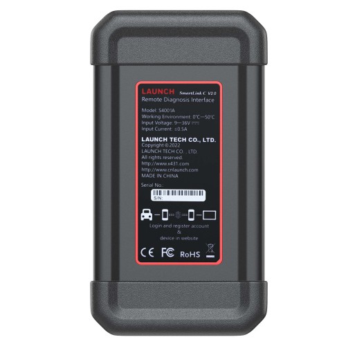 Launch X431 SmartLink C V2.0 Remote Diagnostic Device Work With X-431 PRO3S+ V5.0 /V2.0 /X431 V+ to Diagnostic 24V Truck
