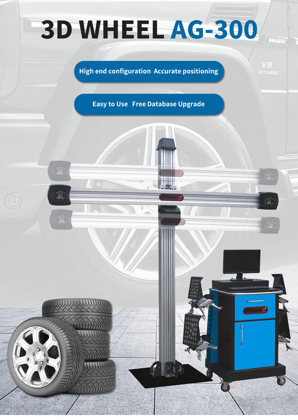 Factory Price Portable Mobile Automatic 3D Camera Digital Wheel Alignment Machine Equipment
